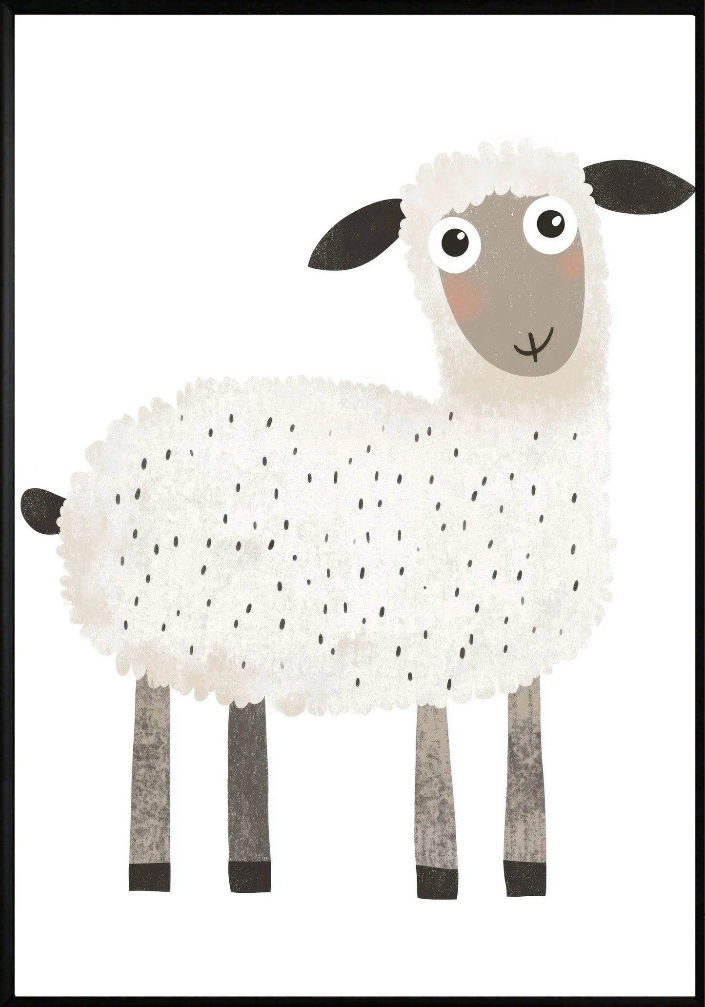 Бяла овца постер - Рисунки.бг