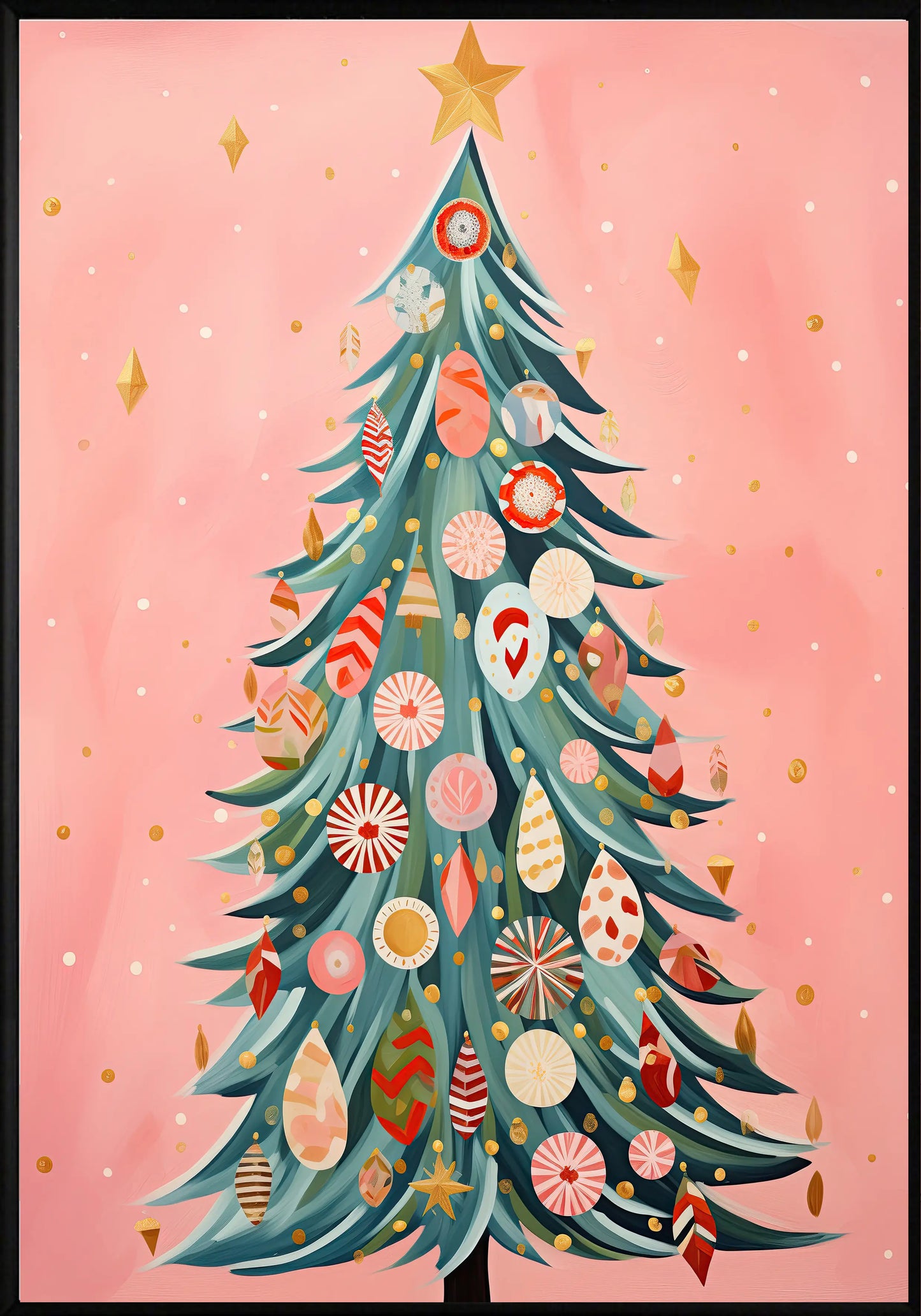 Бонбонена коледна елха постер - Рисунки.бг