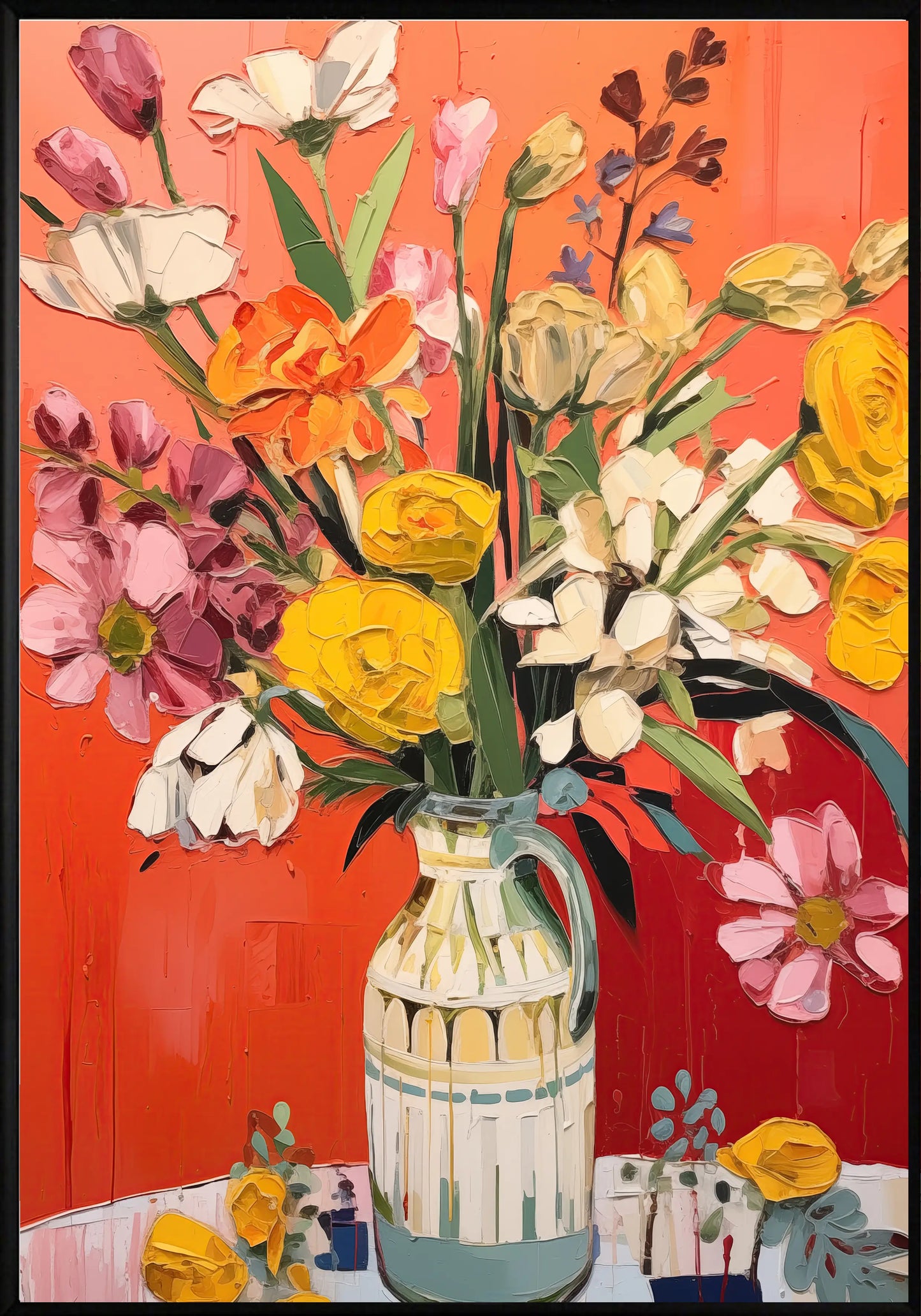 Букет В Червено Постер - Рисунки.бг