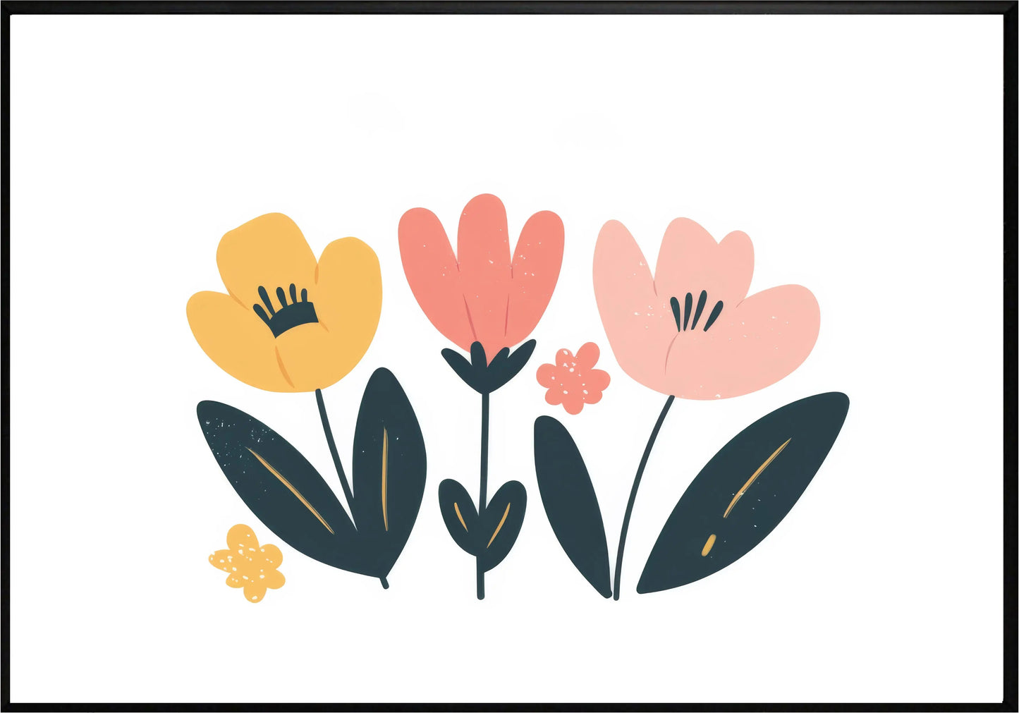 Цветя постер - Рисунки.бг