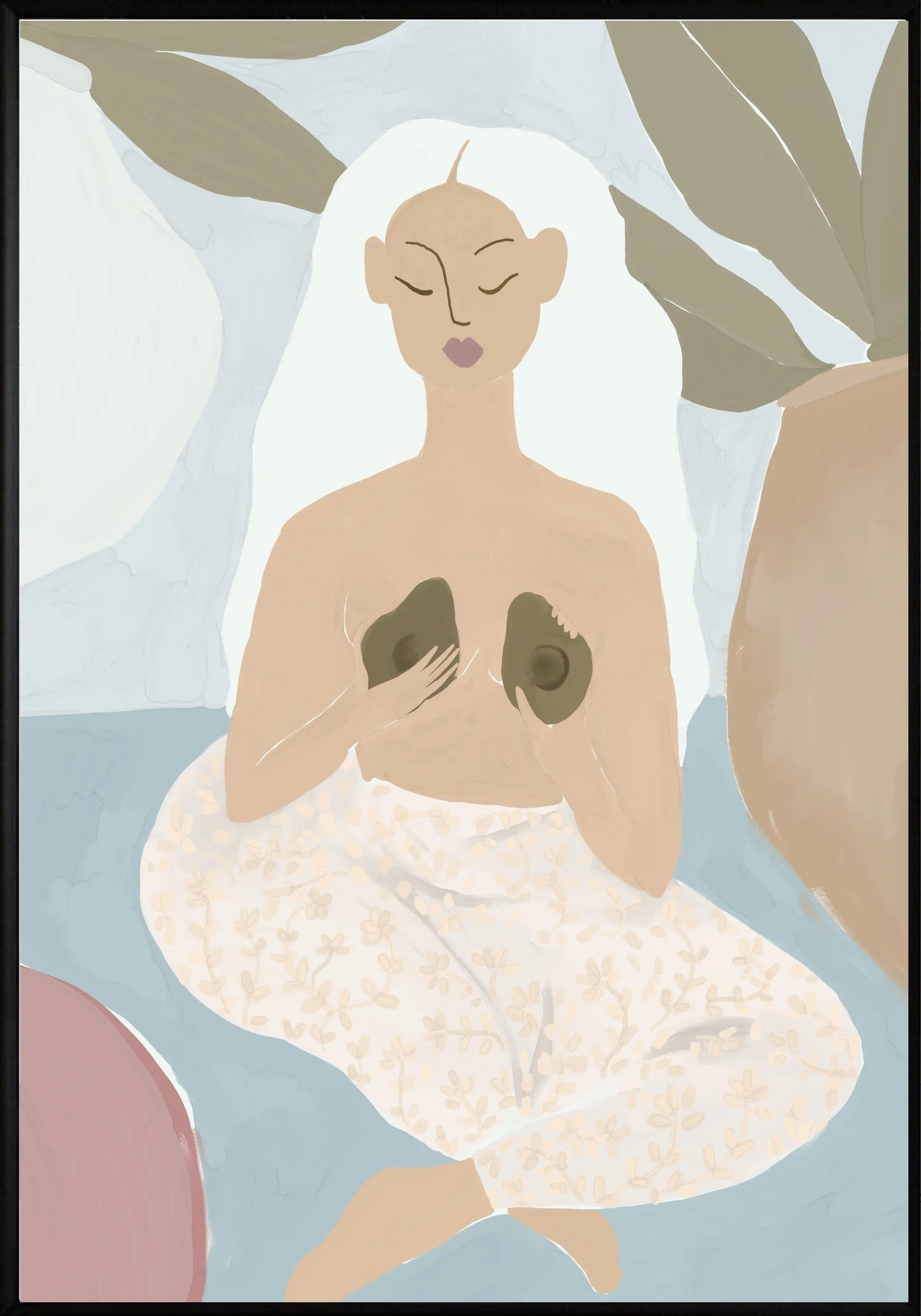 Жена С Две Авокадота Постер - Рисунки.бг