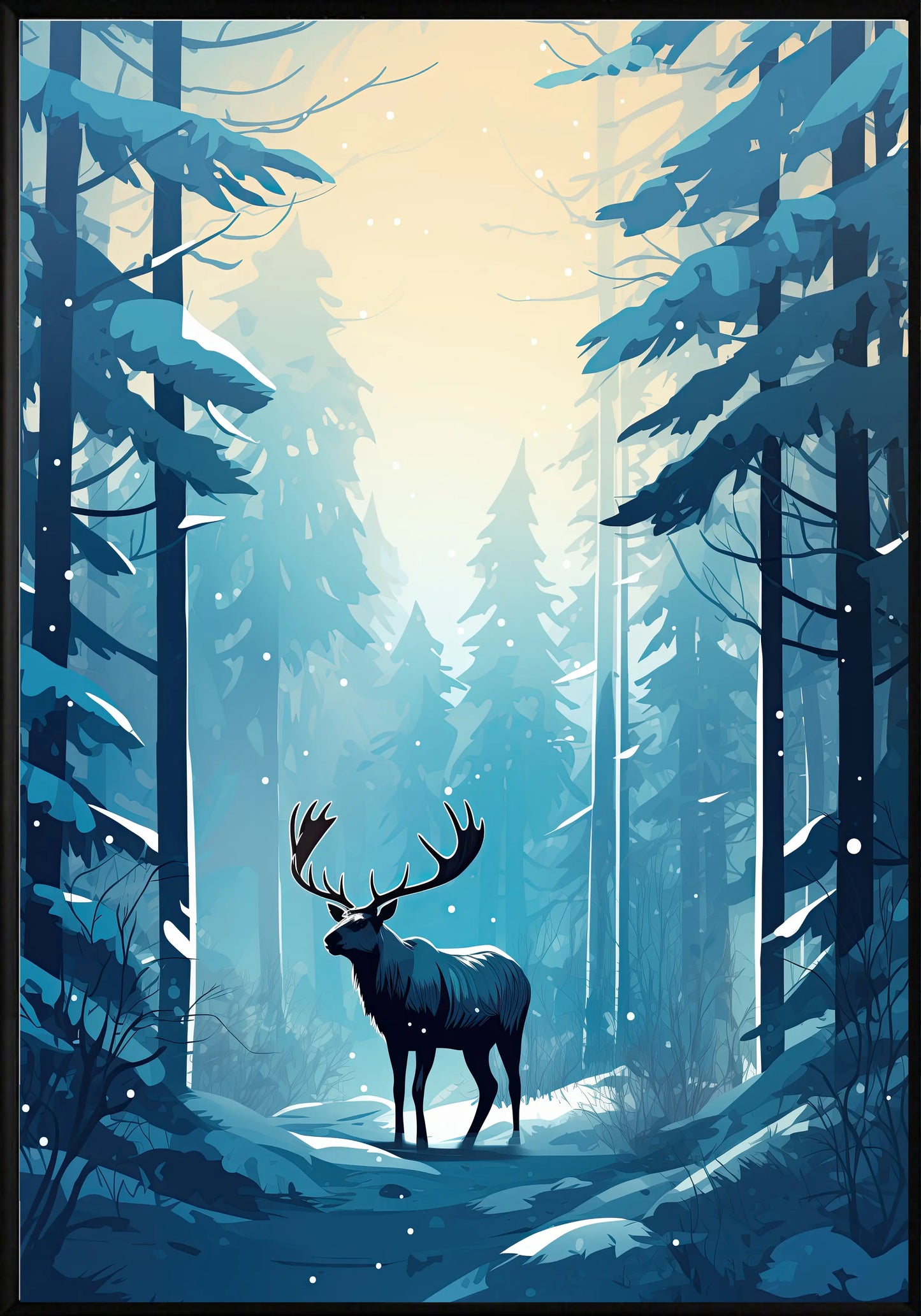 Коледен елен постер - Рисунки.бг