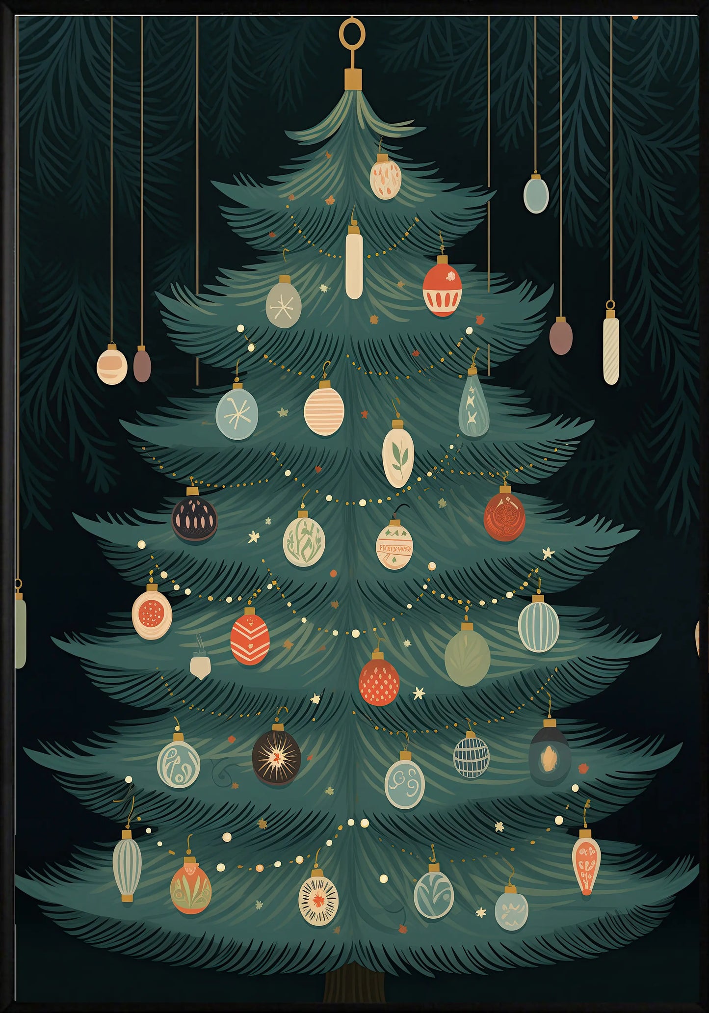 Коледна елха постер - Рисунки.бг