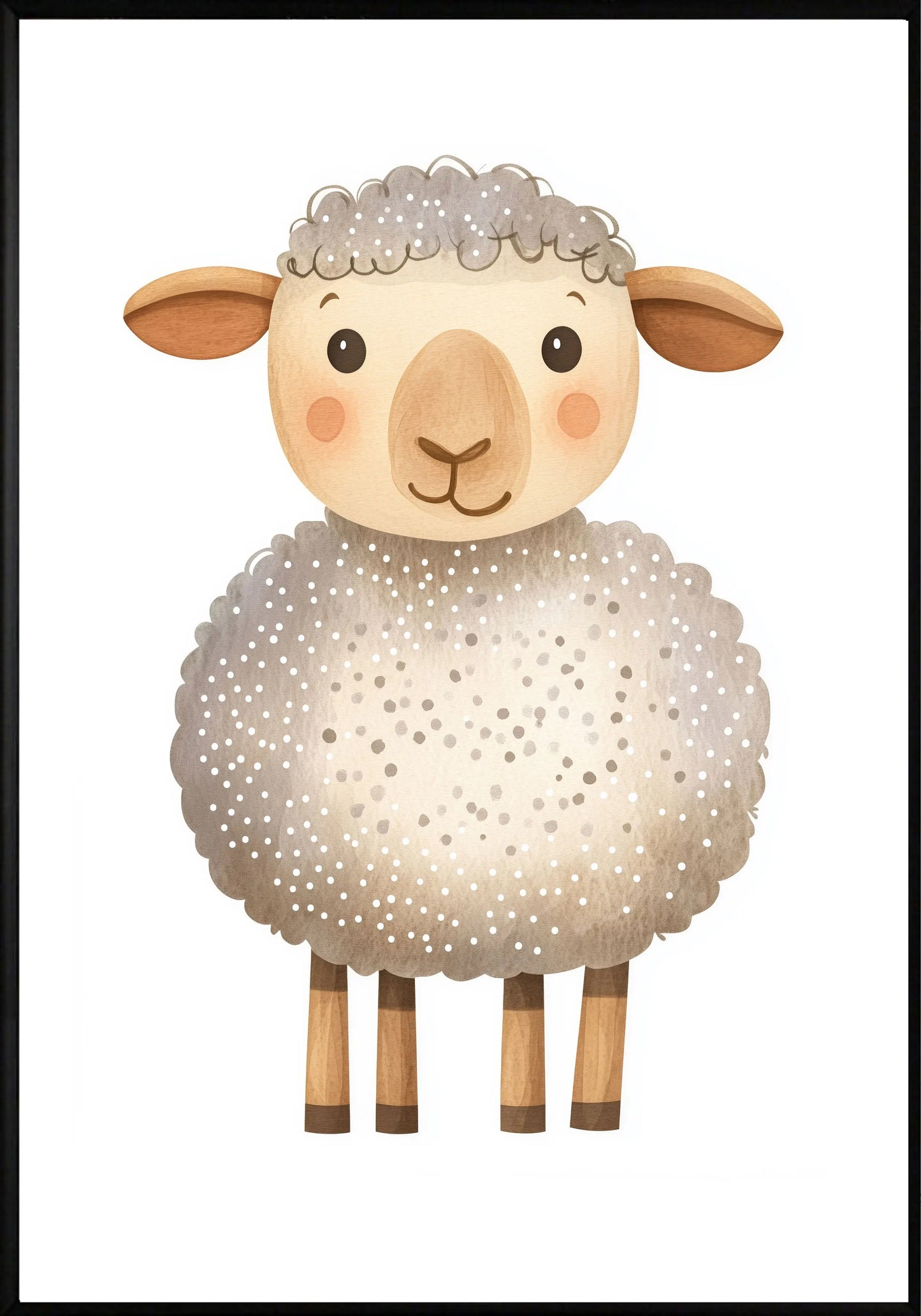 Къдрава овца постер - Рисунки.бг