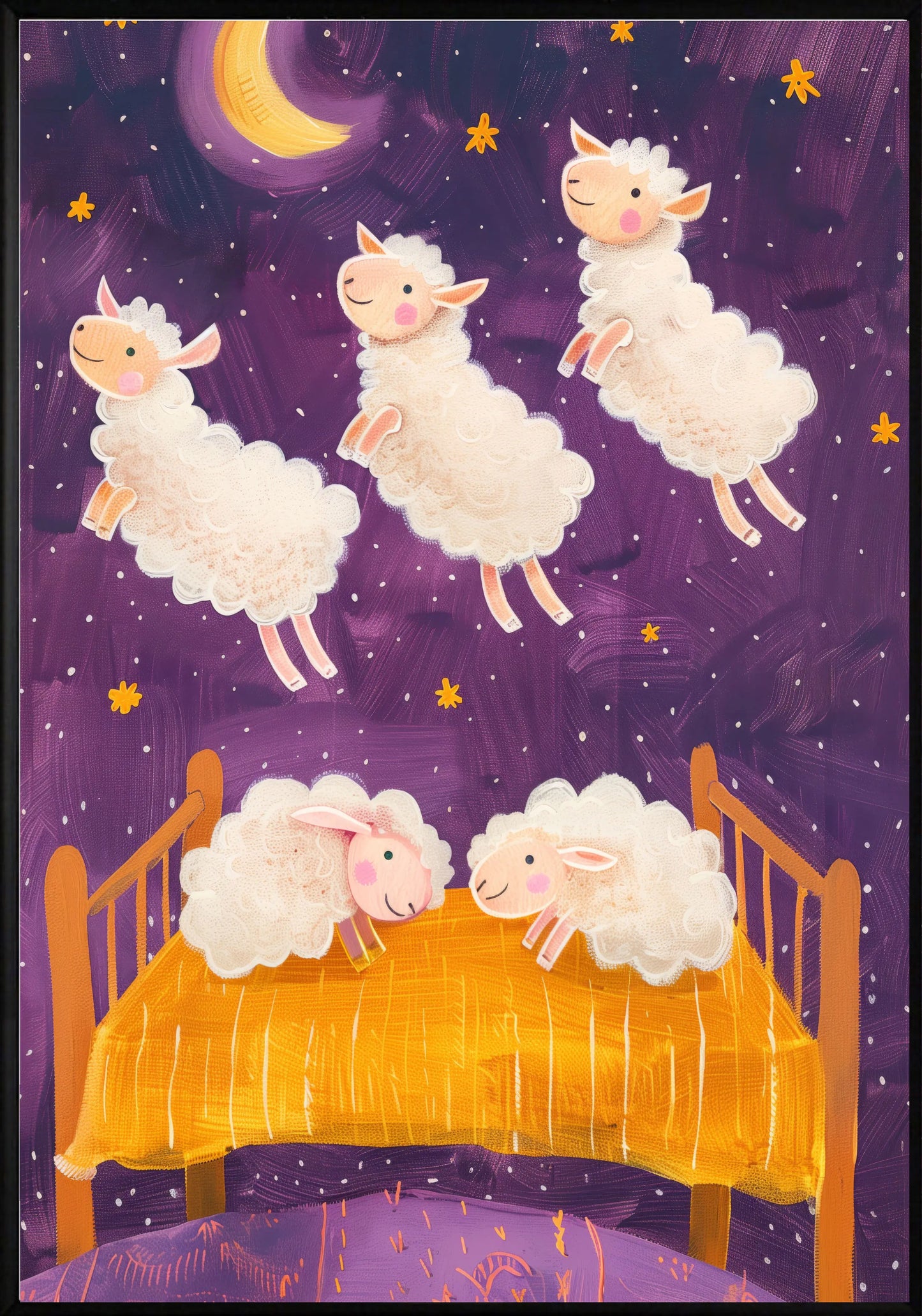 Лилави овце постер - Рисунки.бг