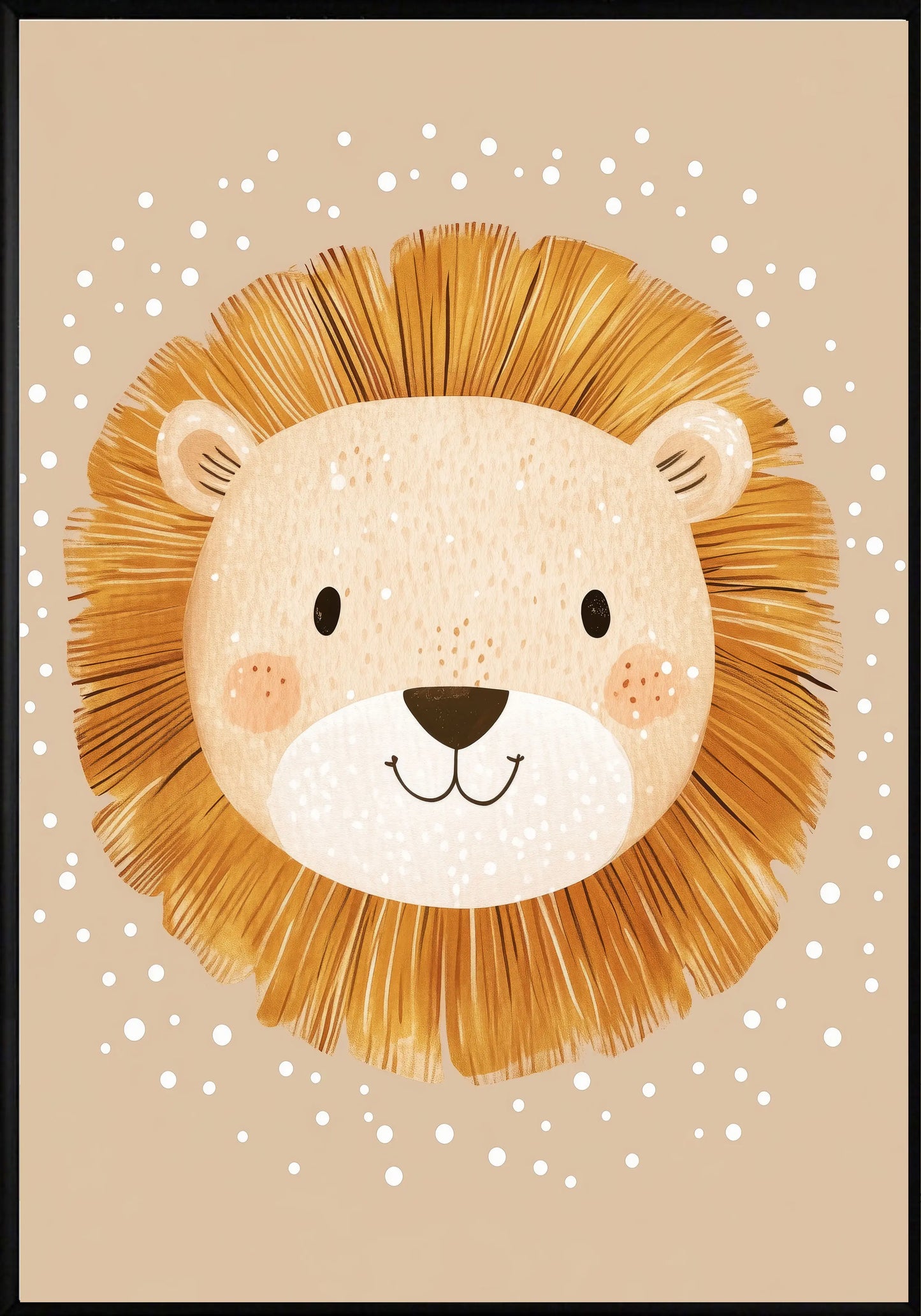 Лъвска глава постер - Рисунки.бг