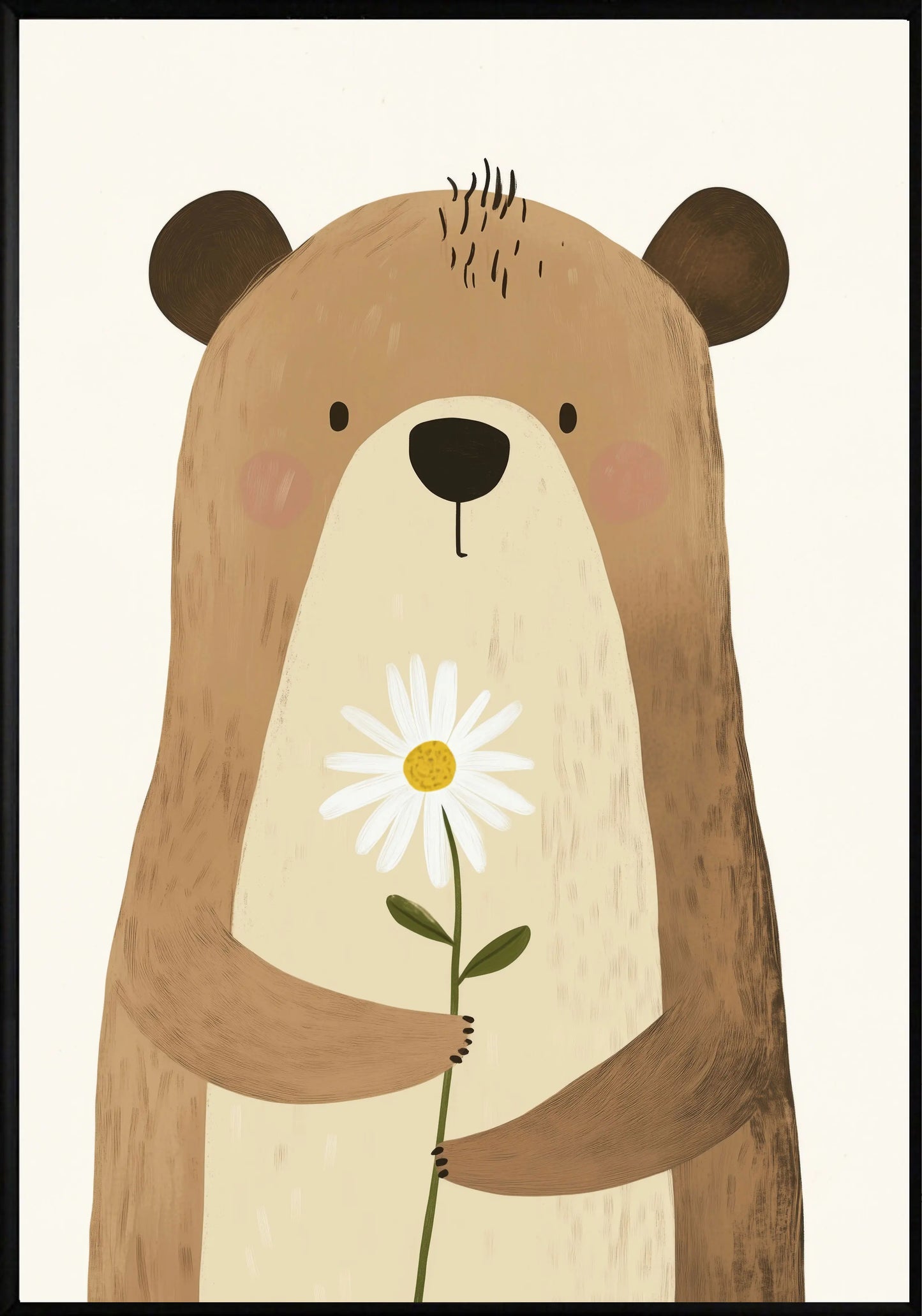 Мече с цвете постер - Рисунки.бг