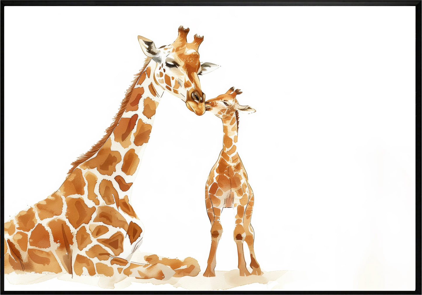 Обичливи Жирафи Постер - Рисунки.бг