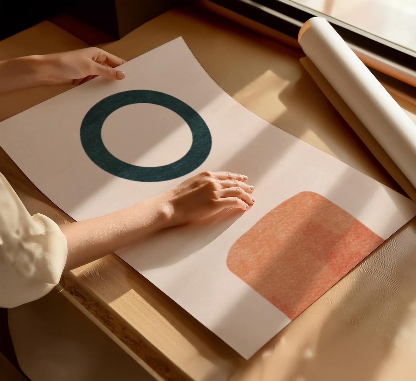 Оранжева Композиция №1 Постер - Рисунки.бг