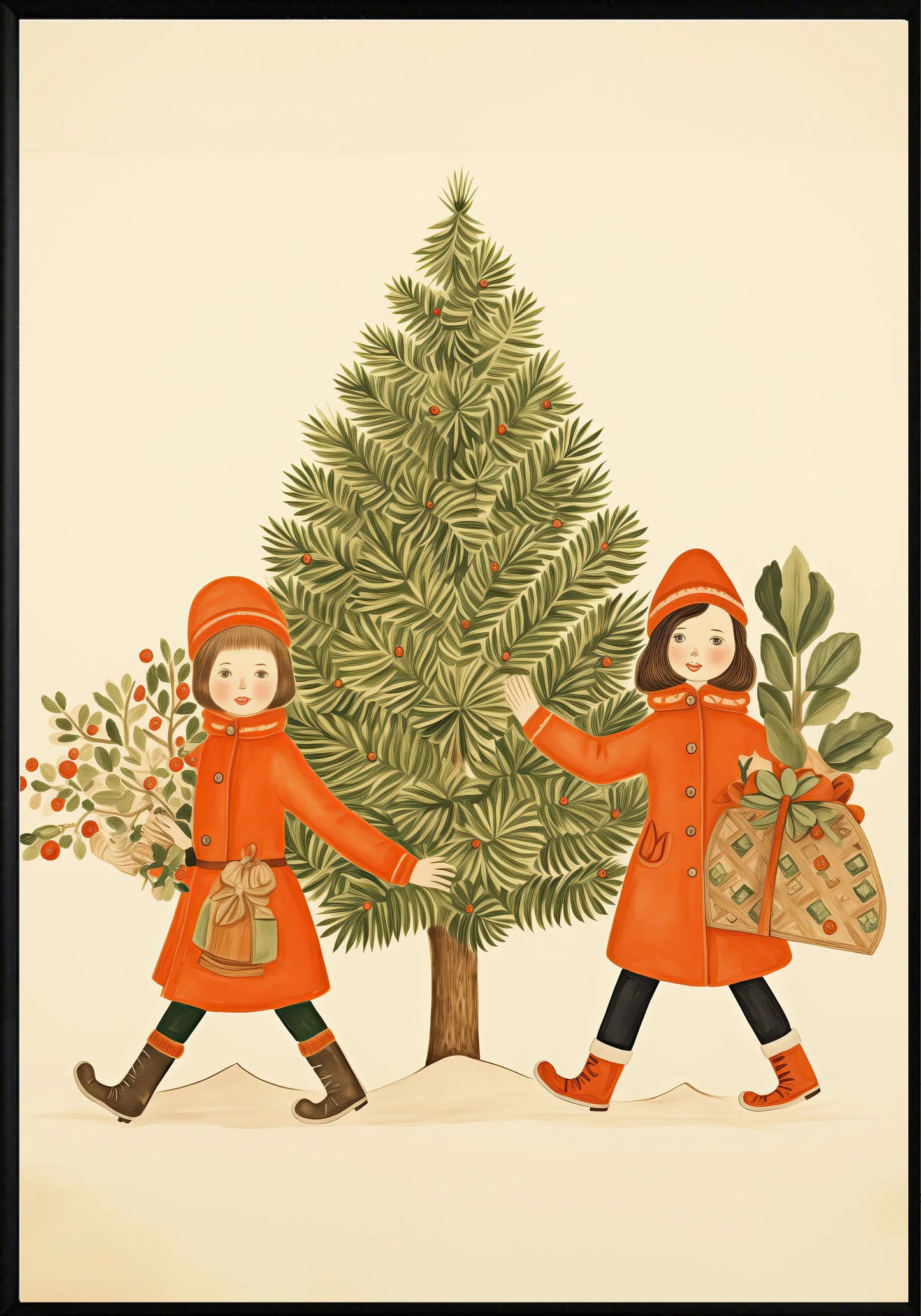 Пазар за ретро елха постер - Рисунки.бг