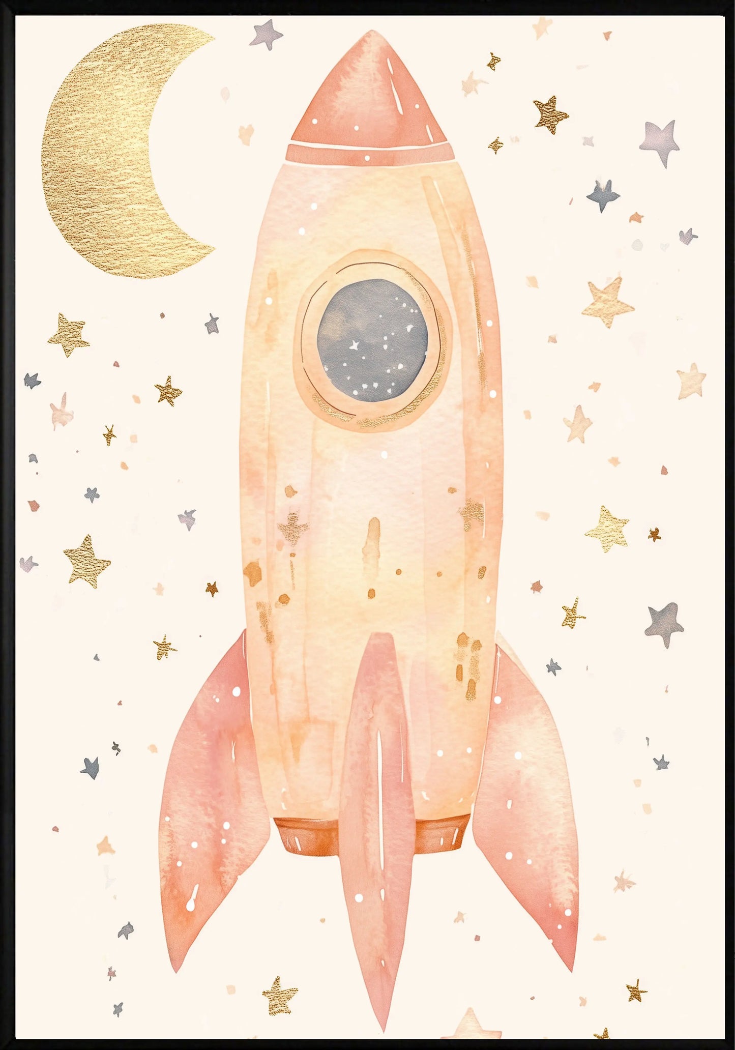 Ракета звезди постер - Рисунки.бг
