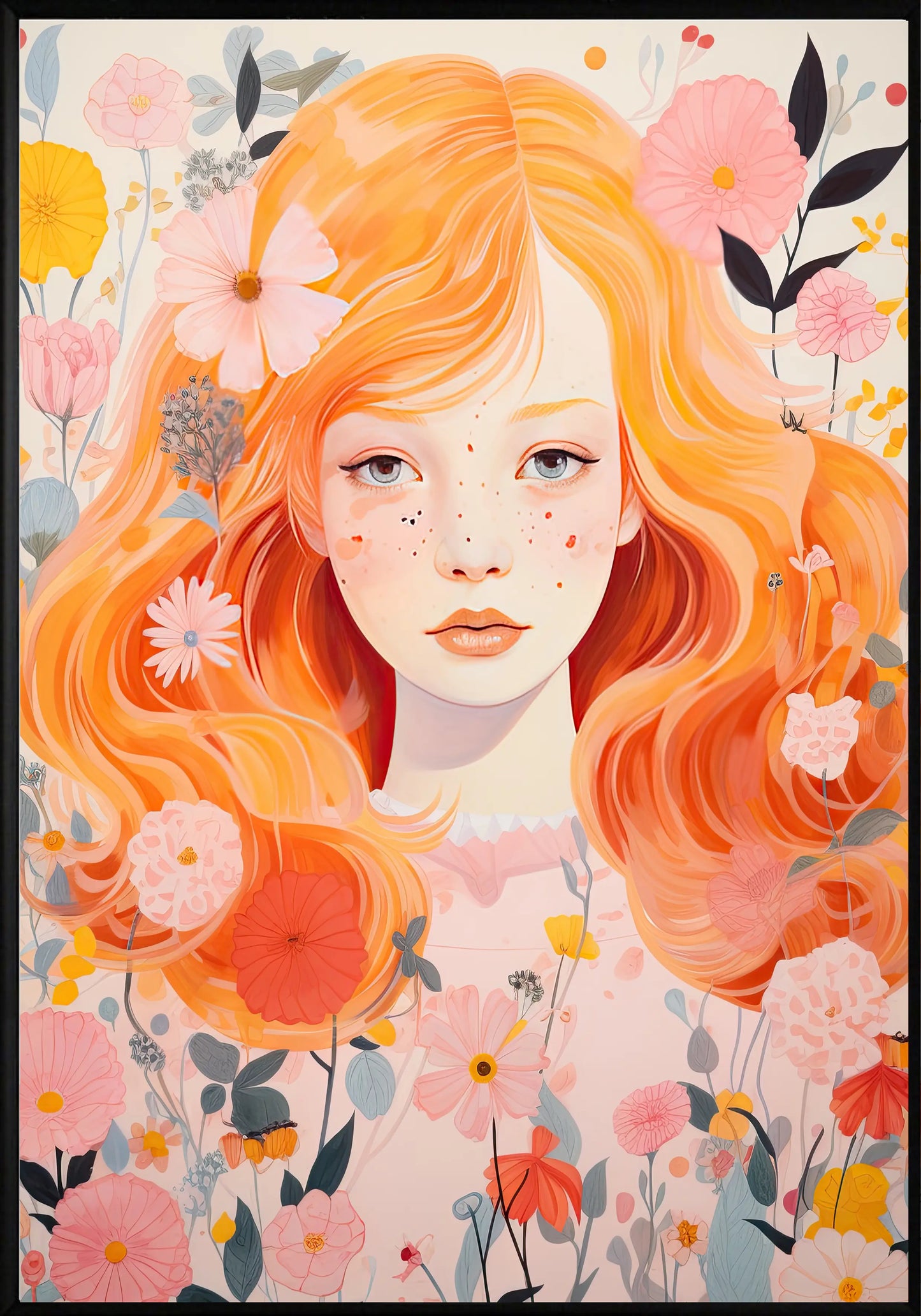 Рижаво Момиче Постер - Рисунки.бг