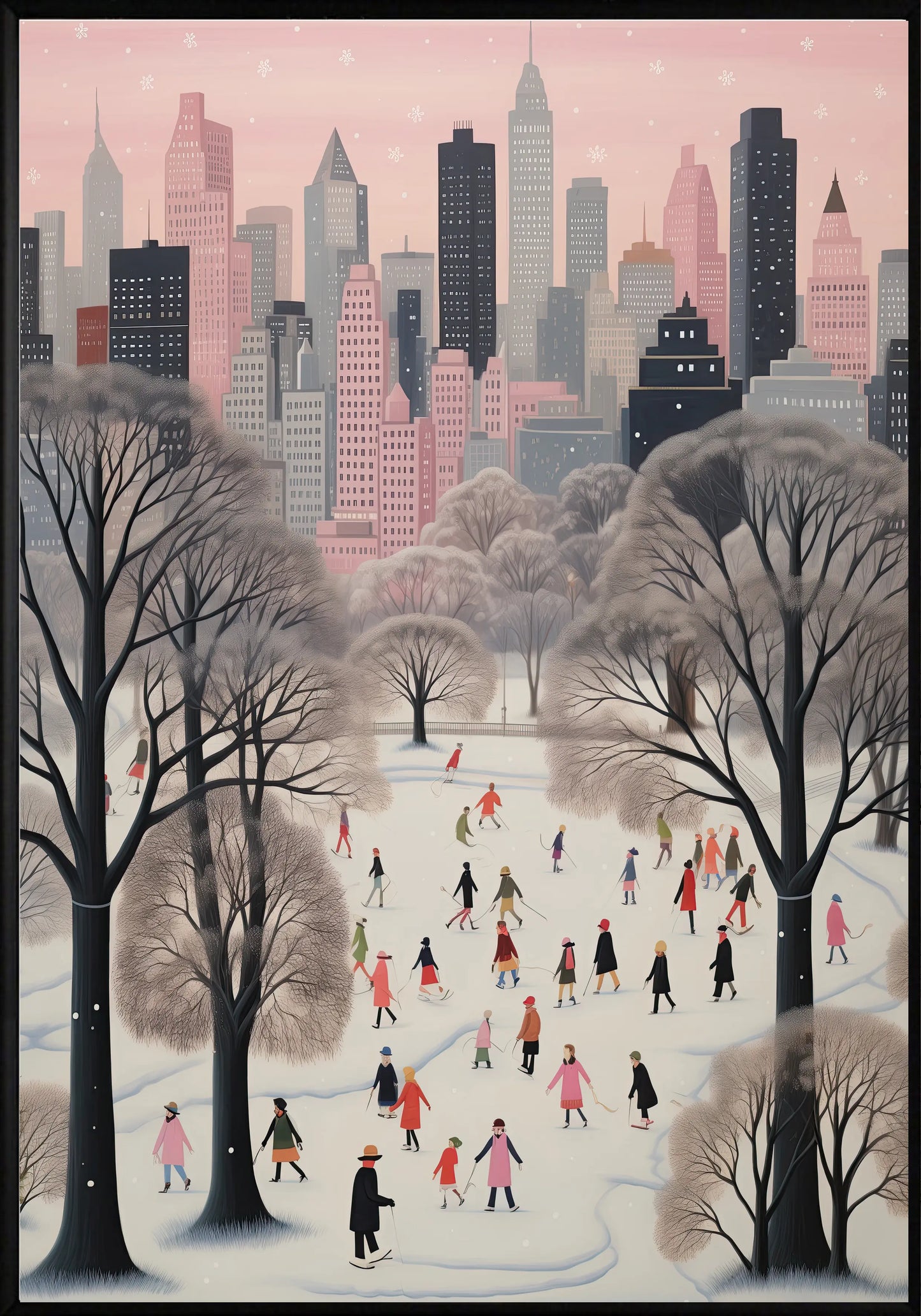 Розова Коледа в голям град постер - Рисунки.бг