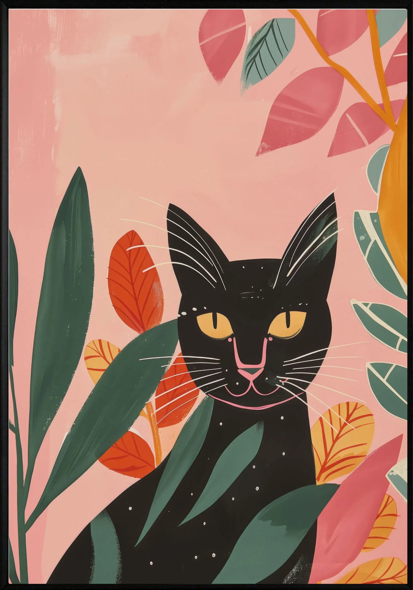 Розова котка постер - Рисунки.бг