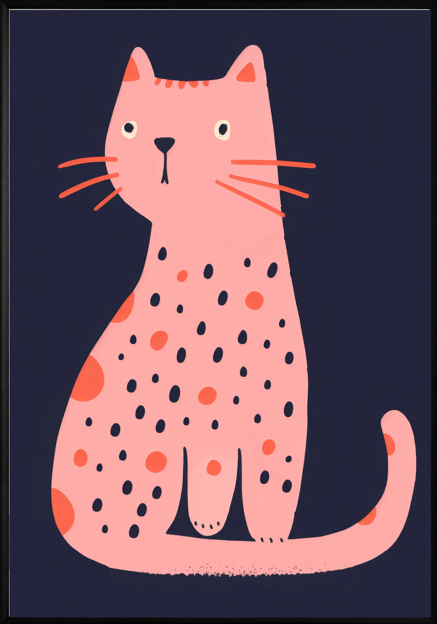 Розово Коте Постер - Рисунки.бг