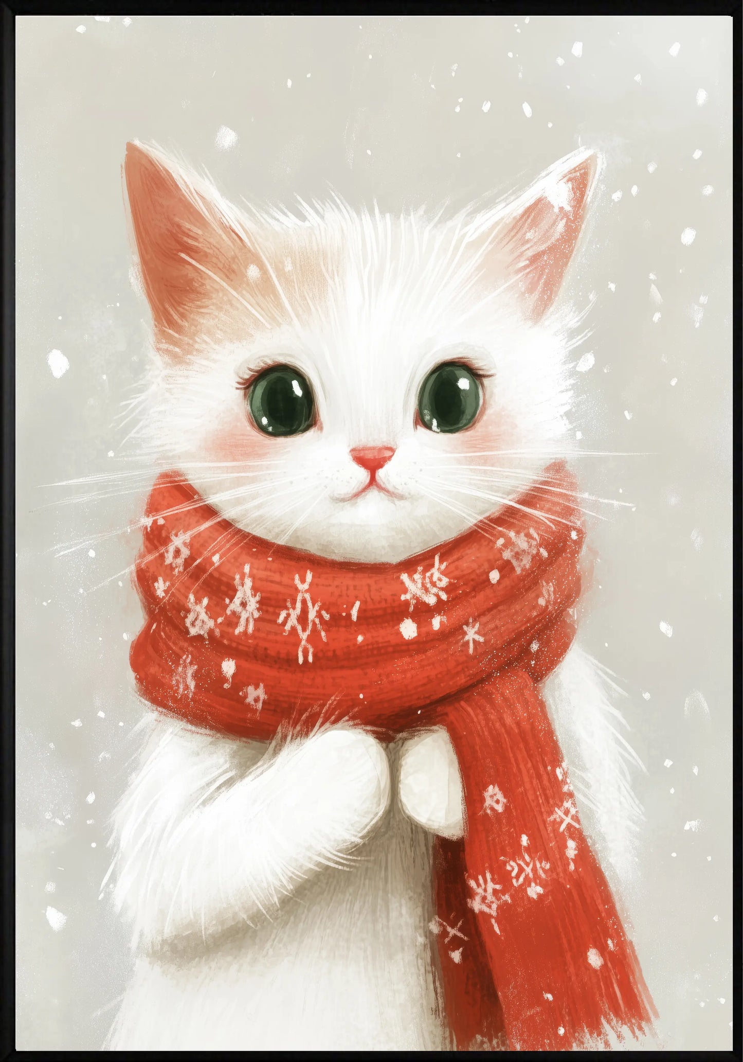 Снежно Коте Постер - Рисунки.бг