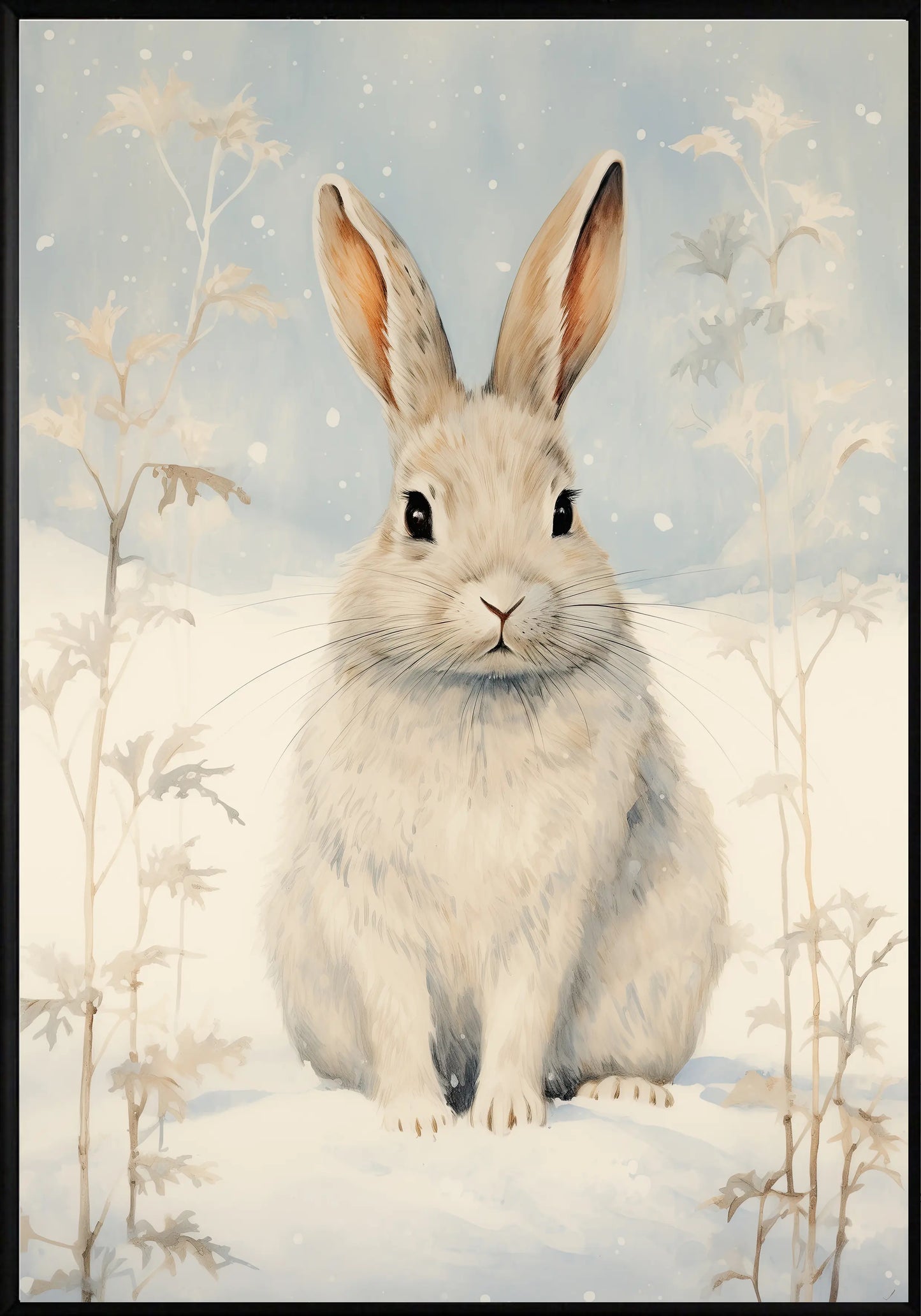 Снежно зайче постер - Рисунки.бг
