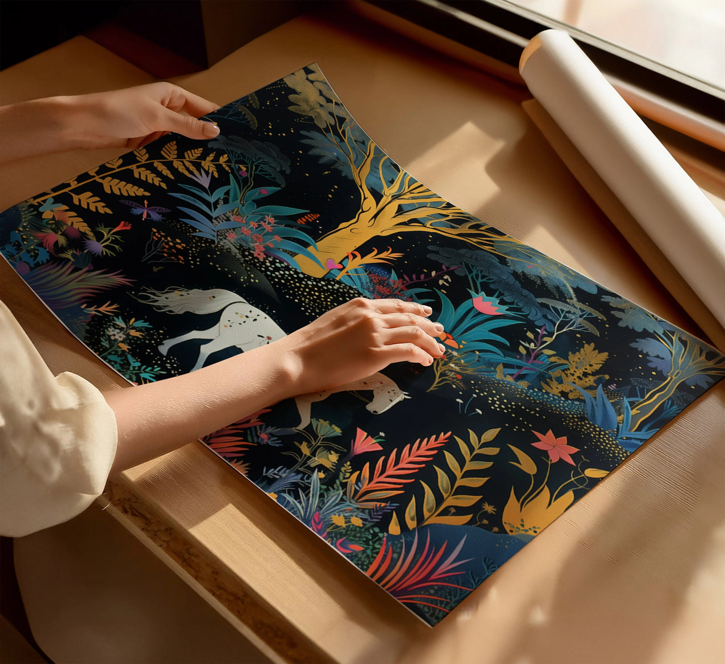 Среднощен кон постер - Рисунки.бг