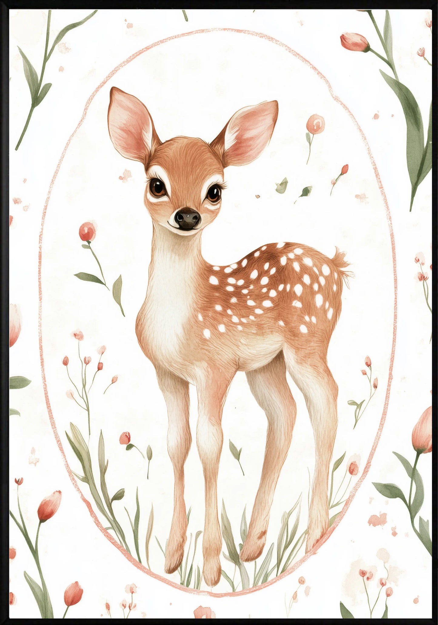 Сърничка сред Цветя Постер - Рисунки.бг