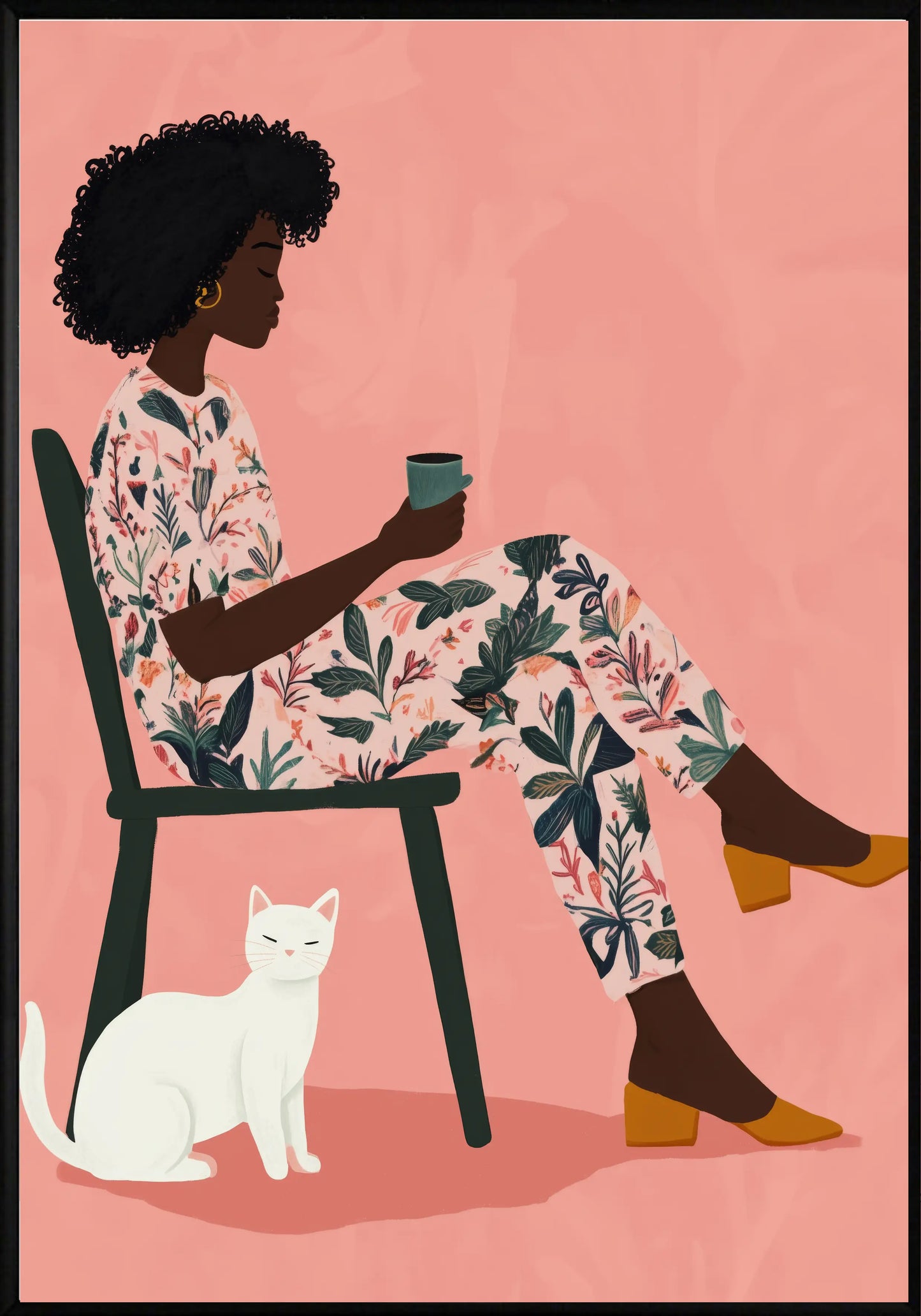 Уют и Котка Постер - Рисунки.бг