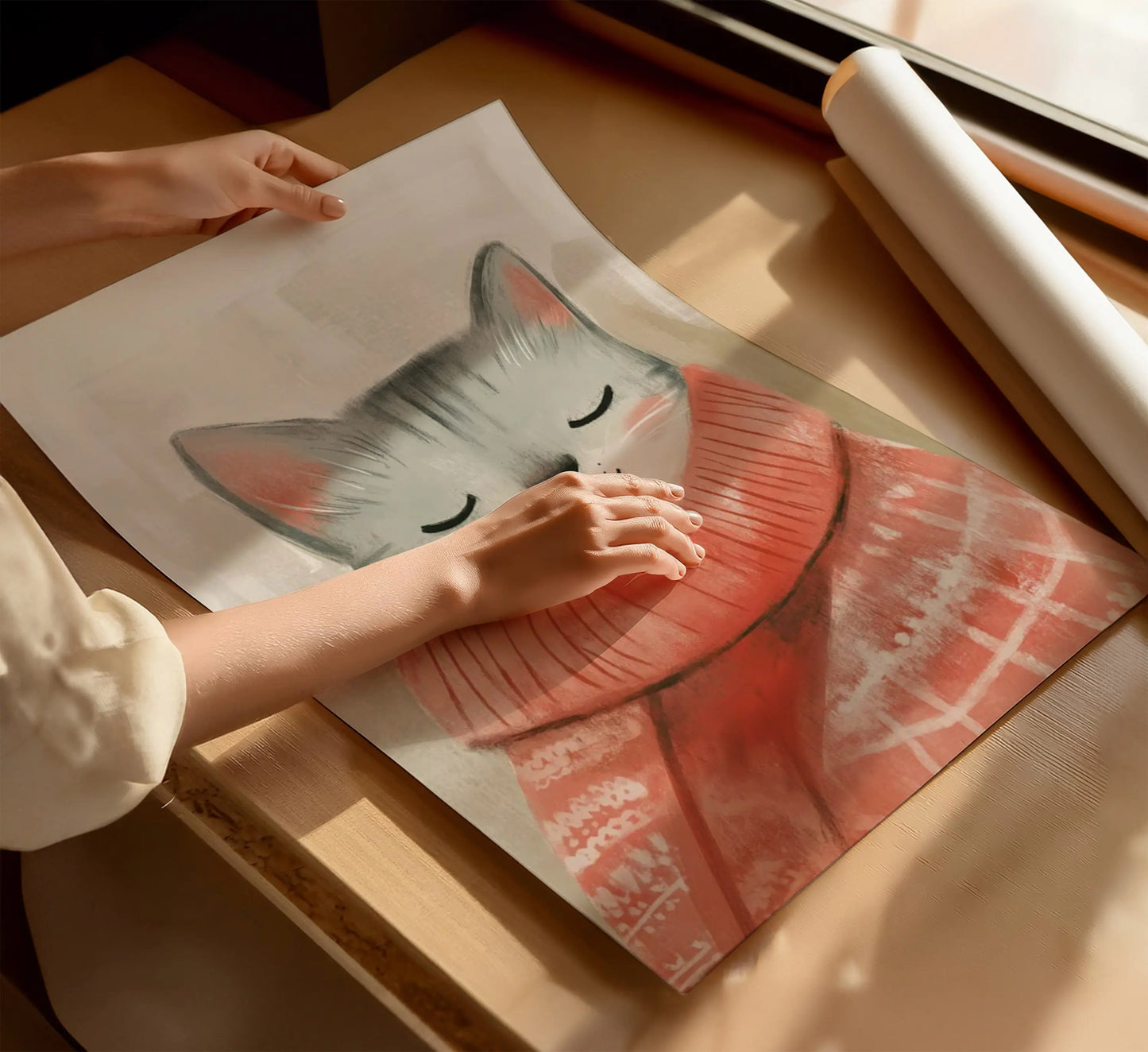 Уютно Коте Постер - Рисунки.бг