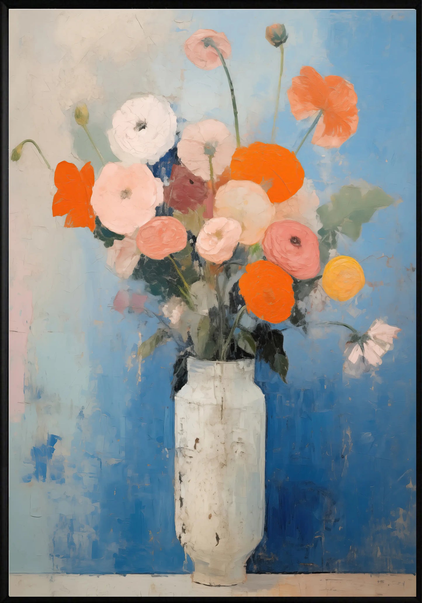 Ваза Със Цветя Постер - Рисунки.бг