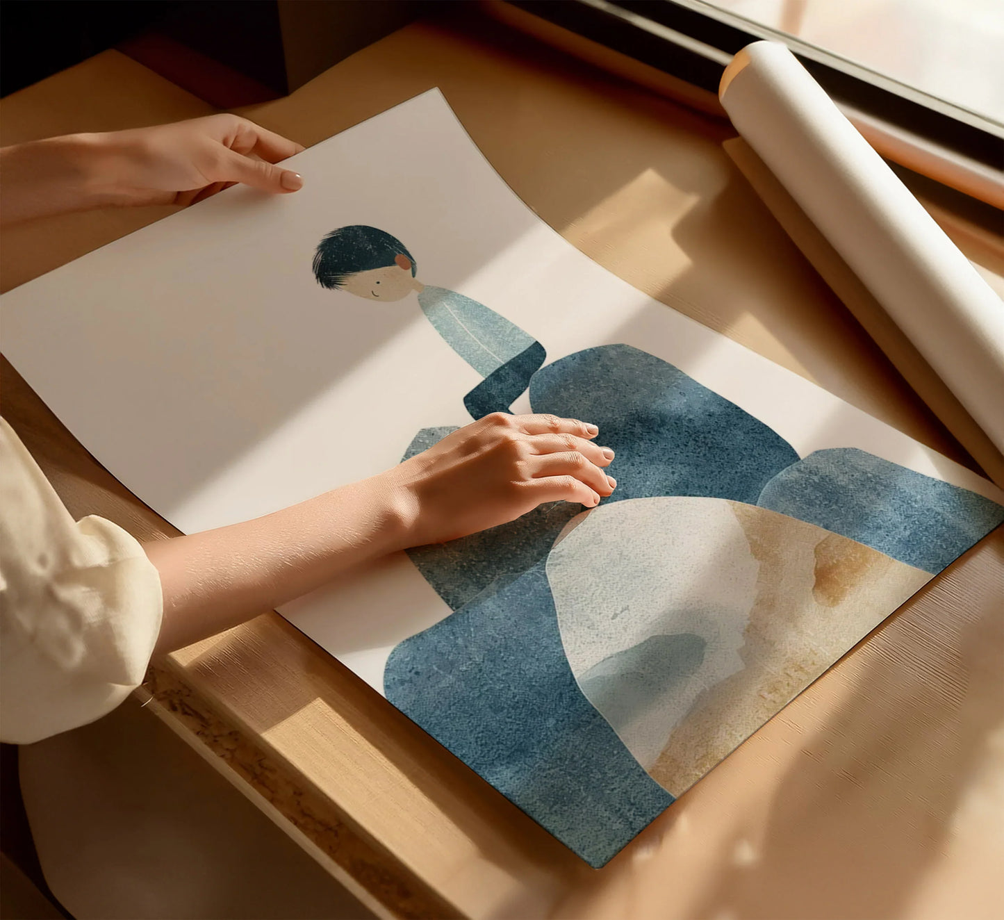 Замислено Момче Постер - Рисунки.бг