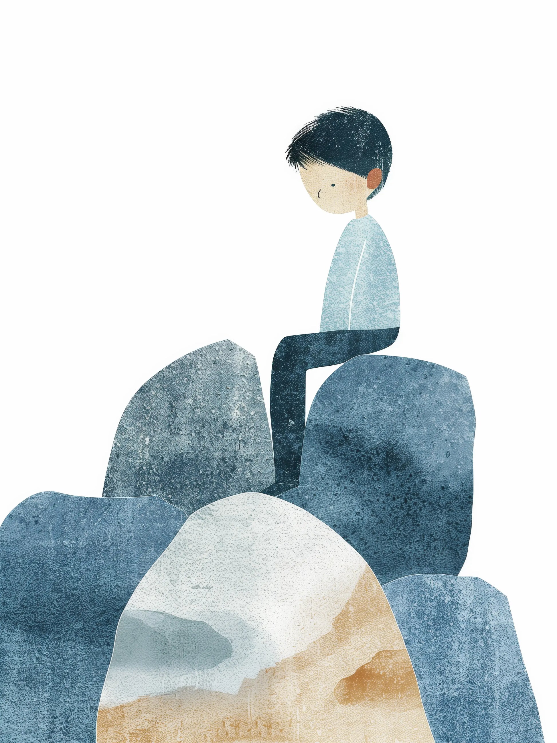 Замислено Момче Постер - Рисунки.бг