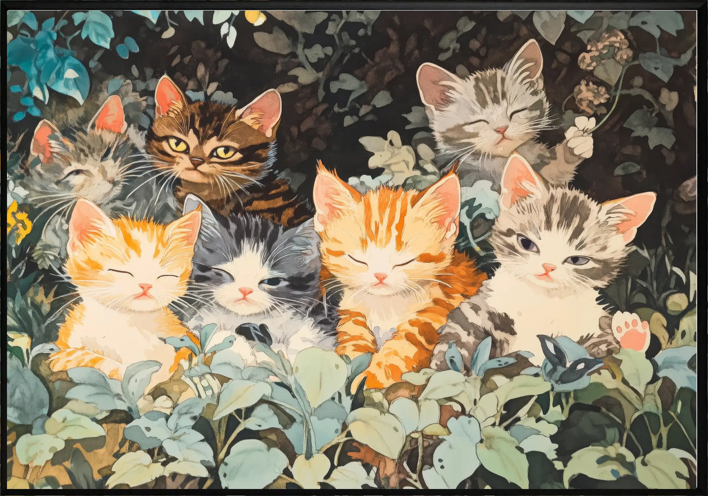 Заспали Котенца Постер - Рисунки.бг