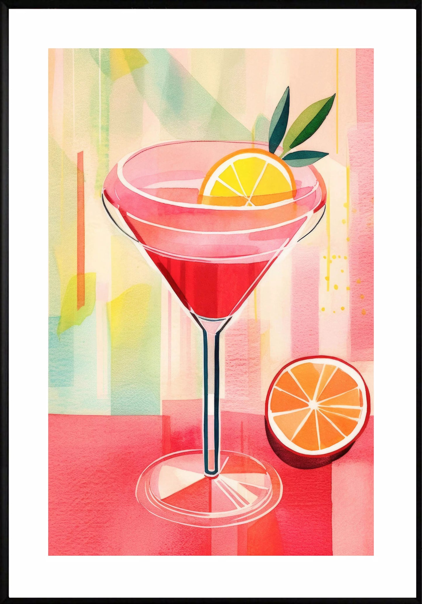 Цветно Мартини Постер - Рисунки.бг