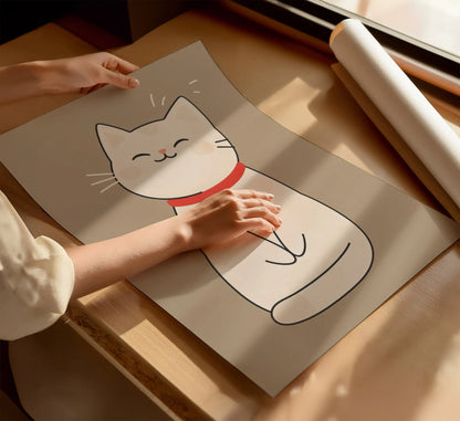 Японско Коте Постер - Рисунки.бг 