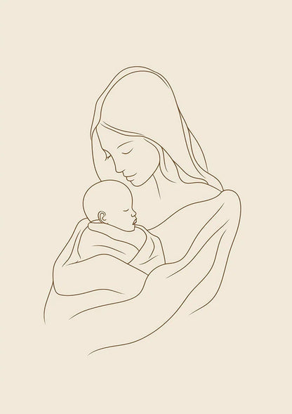 Майка с Дете Постер - Рисунки.бг 