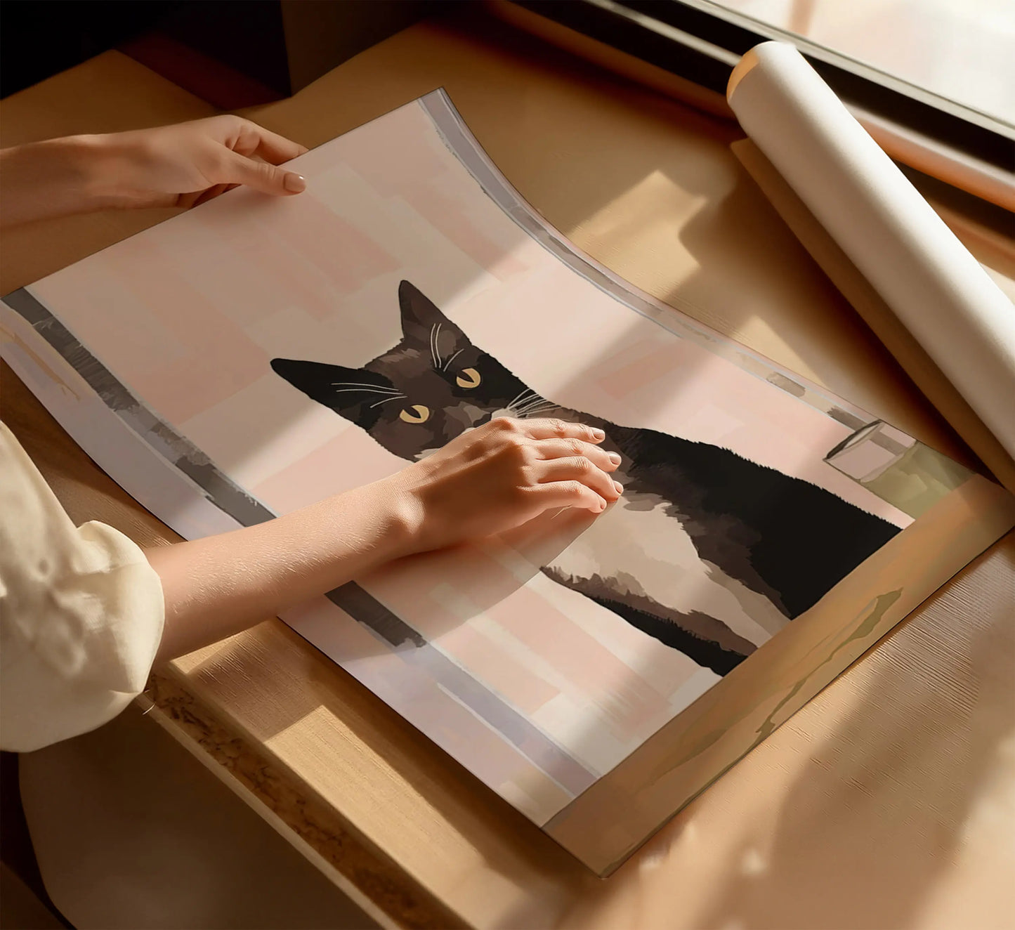 Сериозно Коте Постер - Рисунки.бг 