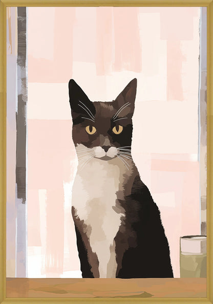Сериозно Коте Постер - Рисунки.бг 