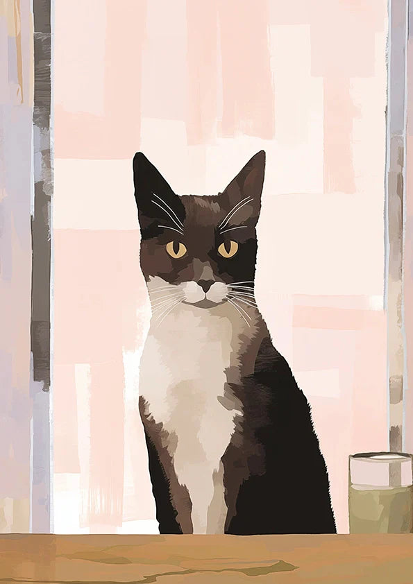 Сериозно Коте Постер - Рисунки.бг 