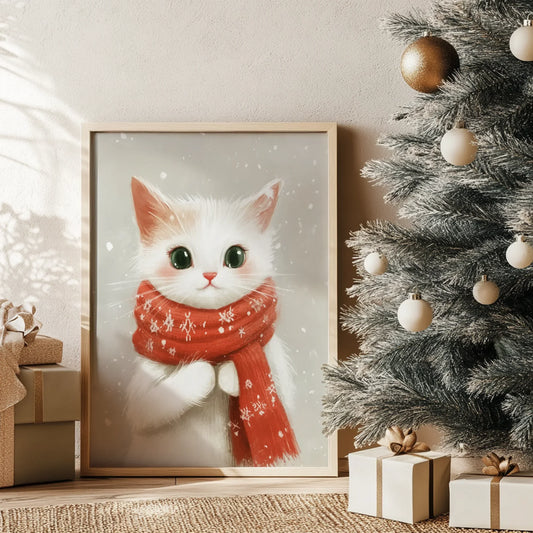 Снежно Коте Постер - Рисунки.бг 