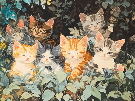 Заспали Котенца Постер - Рисунки.бг 