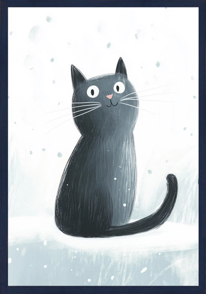 Зимно Коте Постер - Рисунки.бг 